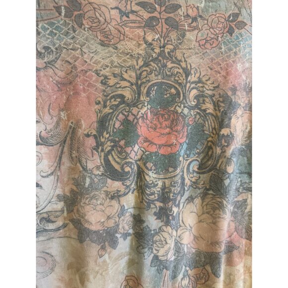 Venezia Womens Floral Graphic Short Sleeve Top Size 14/16 - Picture 6 of 6
